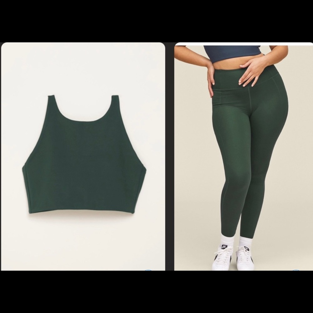 Girlfriend collective legging and bra set